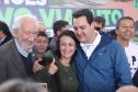 O governador Carlos Massa Ratinho Junior assina ordem de serviço para construção de viaduto em São José dos Pinhais. Foto: Rodrigo Félix Leal / SEIL