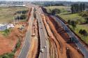 Duplicação da BR-277 em Guarapuava desvia tráfego de veículos para as marginais Foto: Ari Dias/AEN