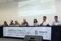 Em audiência pública, Governo debate com população obras da Ponte de Guaratuba - Foto: Rodrigo Félix Leal/SEIL