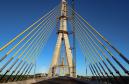 Governador Ratinho Junior faz última vistoria na Ponte da Integração, que está concluída Foto: Rodrigo Félix Leal / SEIL