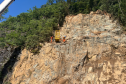 Obra de recuperação da BR-277 no Litoral entra na fase de contenção definitiva  Foto: DER
