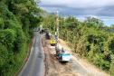 Estrada da Graciosa - obras de recuperação da Estrada da Graciosa, depois dos desmoronamentos causados pelas chuvas Foto: Albari Rosa/AEN