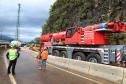 Obra de recuperação da BR-277 no Litoral entra na fase de contenção definitiva  Foto: Rodrigo Félix Leal / SEIL