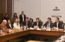 O Governador Carlos Massa Ratinho Junior anunciou a emissão da licença ambiental prévia para a construção da Ponte de Guaratuba, no Litoral do Paraná.  Foto: Rodrigo Félix Leal / Seil