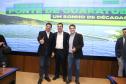 O Governador Carlos Massa Ratinho Junior anunciou a emissão da licença ambiental prévia para a construção da Ponte de Guaratuba, no Litoral do Paraná.  Foto: Rodrigo Félix Leal / Seil