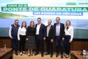 O Governador Carlos Massa Ratinho Junior anunciou a emissão da licença ambiental prévia para a construção da Ponte de Guaratuba, no Litoral do Paraná.  Foto: Rodrigo Félix Leal / Seil