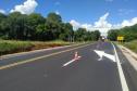 Obras de ampliação da PRC-280 com terceiras faixas são concluídas Foto: DER