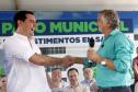 Governador Carlos Massa Ratinho Junior, libera quase R$ 60 milhões para dois viadutos e o Paço Municipal de Sarandi . Obras prometem melhorar a mobilidade urbana do município e de toda a região metropolitana de Maringá, além de centralizar os serviços públicos à população em um só local. Foto: Albari Rosa/AEN
