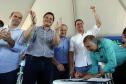 Governador Carlos Massa Ratinho Junior, libera quase R$ 60 milhões para dois viadutos e o Paço Municipal de Sarandi . Obras prometem melhorar a mobilidade urbana do município e de toda a região metropolitana de Maringá, além de centralizar os serviços públicos à população em um só local. Foto: Albari Rosa/AEN