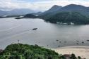 Ponte de Guaratuba, no litoral. A construção, que custará R$ 386,9 milhões, terá mais de um quilômetro de extensão e vai ligar os municípios de Guaratuba e Matinhos Foto: Albari Rosa/AEN