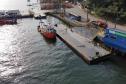 Ferry boat de Guaratuba opera normalmente após troca de ponte flutuante Foto: DER-PR
