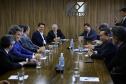 O governador Carlos Massa Ratinho Junior se reuniu nesta quarta-feira (9), em Brasília, com a diretoria da Infraero para discutir uma parceria que busca modernizar os aeroportos regionais do Paraná.  Foto: Jonathan Campos/AEN