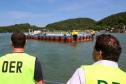 Obra da Ponte de Guaratuba-Matinhos recebe nova balsa de apoio marítimo  Foto: Rodrigo Félix Leal/SEILPR