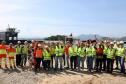 Obra da Ponte de Guaratuba-Matinhos recebe nova balsa de apoio marítimo  Foto: Rodrigo Félix Leal/SEILPRObra da Ponte de Guaratuba-Matinhos recebe nova balsa de apoio marítimo  Foto: Rodrigo Félix Leal/SEILPR