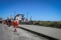 Pavimentação em concreto DA PRC-280 avança 1 Km por dia