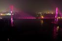 Ponte da Integração Brasil – Paraguai é iluminada na cor rosa durante o mês de outubro 