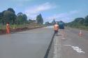 Obra de restauração de rodovia em concreto entre Palmas e Clevelândia chega a 75%