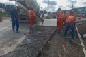 Obra de restauração de rodovia em concreto entre Palmas e Clevelândia chega a 75%