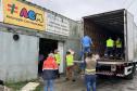 Cestas básicas sendo distribuídas em Paranaguá