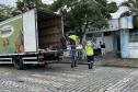 Cestas básicas sendo distribuídas em Paranaguá