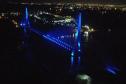 Novembro Azul: Ponte da Integração Brasil Paraguai ganha iluminação azul