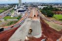 Obras do Viaduto da PUC, em Londrina