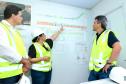 O secretário de Estado da Infraestrutura e Logística, Sandro Alex, O diretor-presidente do DER/PR, Fernando Furiatti e a engenheira do DER/PR Larissa Vieira