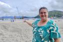Comerciante Rosane Maria Aguiar espera comemorar o aniversário, em abril de 2026, com a conclusão da obra da ponte de Guaratuba
