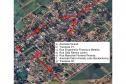 Mapa das vias municipais de Tamboara