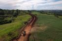 obras na estrada entre Ramilândia e Santa Helena