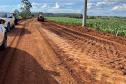 obras na estrada entre Ramilândia e Santa Helena