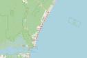 Mapa da duplicação em concreto entre Matinhos e Praia de Leste