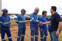 Governador, Ratinho Júnior, com os trabalhadores da obra
