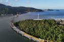 vista aerea da obra da ponte