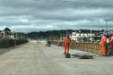 obras de duplicação em concreto da Rodovia dos Minérios