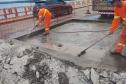 Obras na ponte entre Sertaneja e o município paulista de Assis