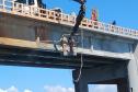 Obras na ponte entre Sertaneja e o município paulista de Assis