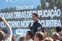 O governador Carlos Massa Ratinho Junior e o ministro dos Transportes, Renan Filho, participam nesta quarta-feira (18) do anúncio do início da duplicação do Contorno Norte de Curitiba.