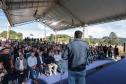 O governador Carlos Massa Ratinho Junior e o ministro dos Transportes, Renan Filho, participam nesta quarta-feira (18) do anúncio do início da duplicação do Contorno Norte de Curitiba.