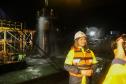 Obras noturnas na Ponte de Guaratuba 