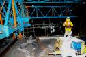 Obras noturnas na Ponte de Guaratuba 