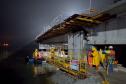 Obras noturnas na Ponte de Guaratuba 
