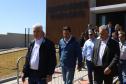 Pessoas na inauguração da nova pista do aeroporto de Campo Mourão