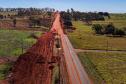 Obras na Avenida Paraná, que liga a cidade ao Porto de Maringá.