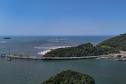 Instalação dos cabos de aço no trecho estaiado da Ponte de Guaratuba