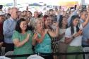 plateia da inauguração da pavimentação de rodovias de Nova Aurora, Tupãssi e Cafelândia