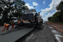 PR-151 entre Ponta Grossa e Palmeira, obra de restauração em concreto (whitetopping)