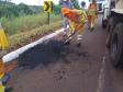 DER/PR começa a realizar melhorias no pavimento em rodovia entre Altônia e Iporã