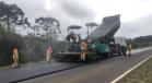 Serviços de conservação na PR-170 em Pinhão