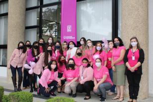 Servidoras da Infraestrutura na campanha Paraná Rosa